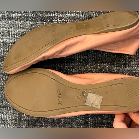 J Crew Nude Pink Ballet Flats Size 10 - Picture 2 of 3